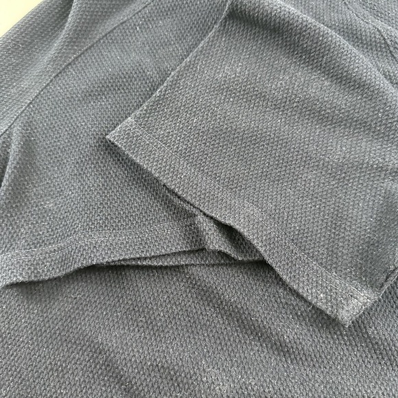 Ted Baker London Polo Shirt Mens Large L Navy Blue Cotton Waffle Weave Tag 6 - Picture 12 of 13